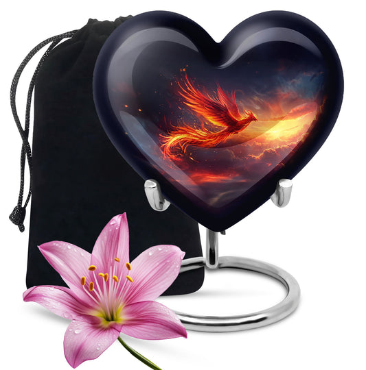 Heart Shaped Phoenix Urn