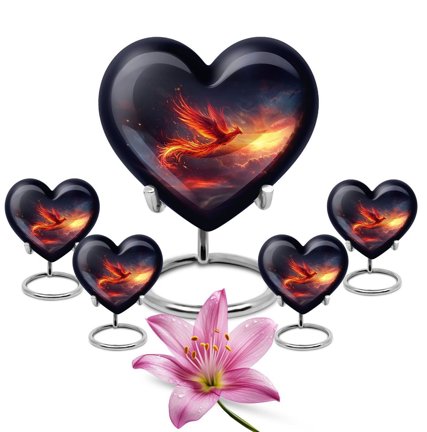 Heart Shaped Phoenix Urn