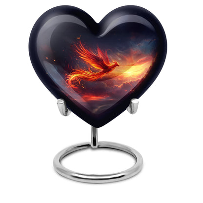 Heart Shaped Phoenix Urn