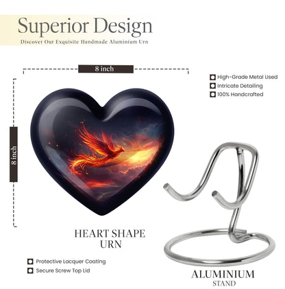 Heart Shaped Phoenix Urn