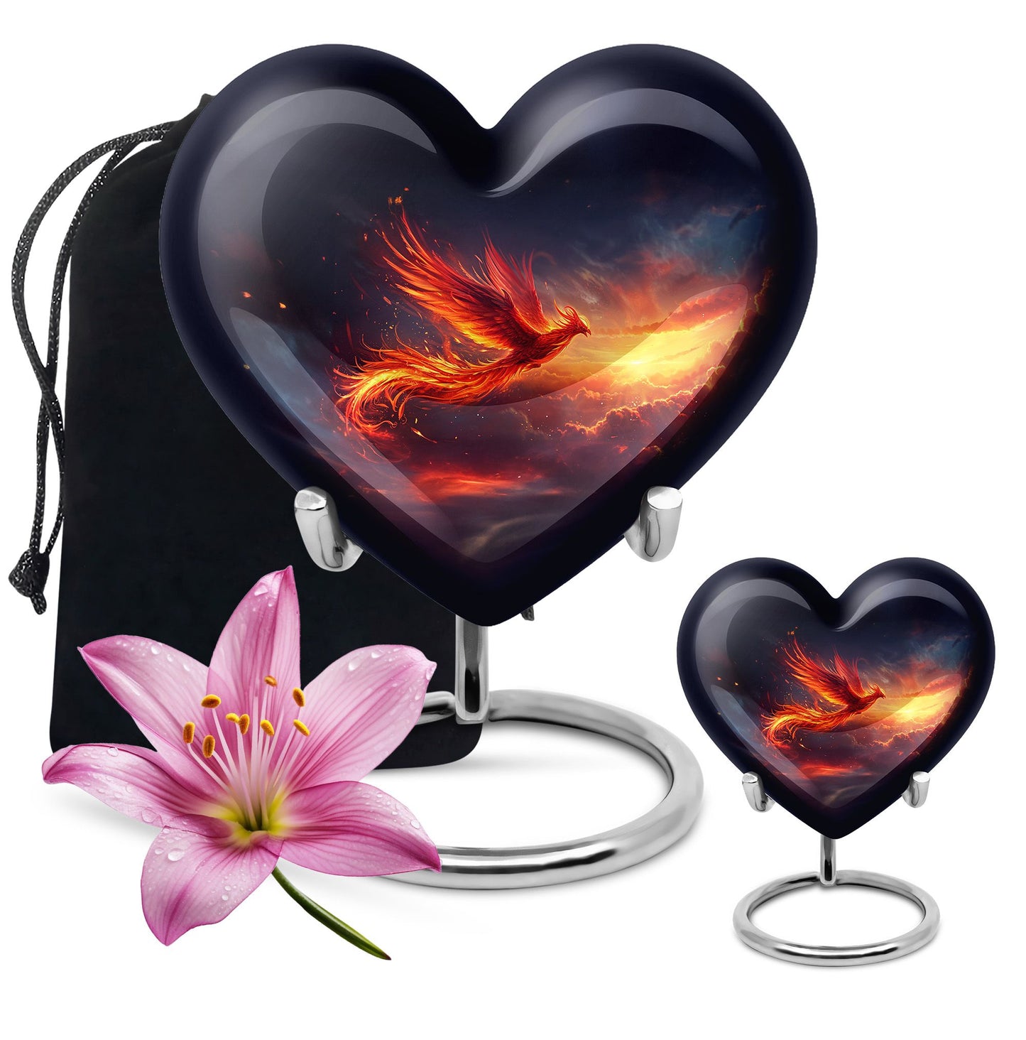 Heart Shaped Phoenix Urn