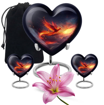 Heart Shaped Phoenix Urn