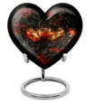 10-inch Phoenix Heart Urn, adult burial urn made 