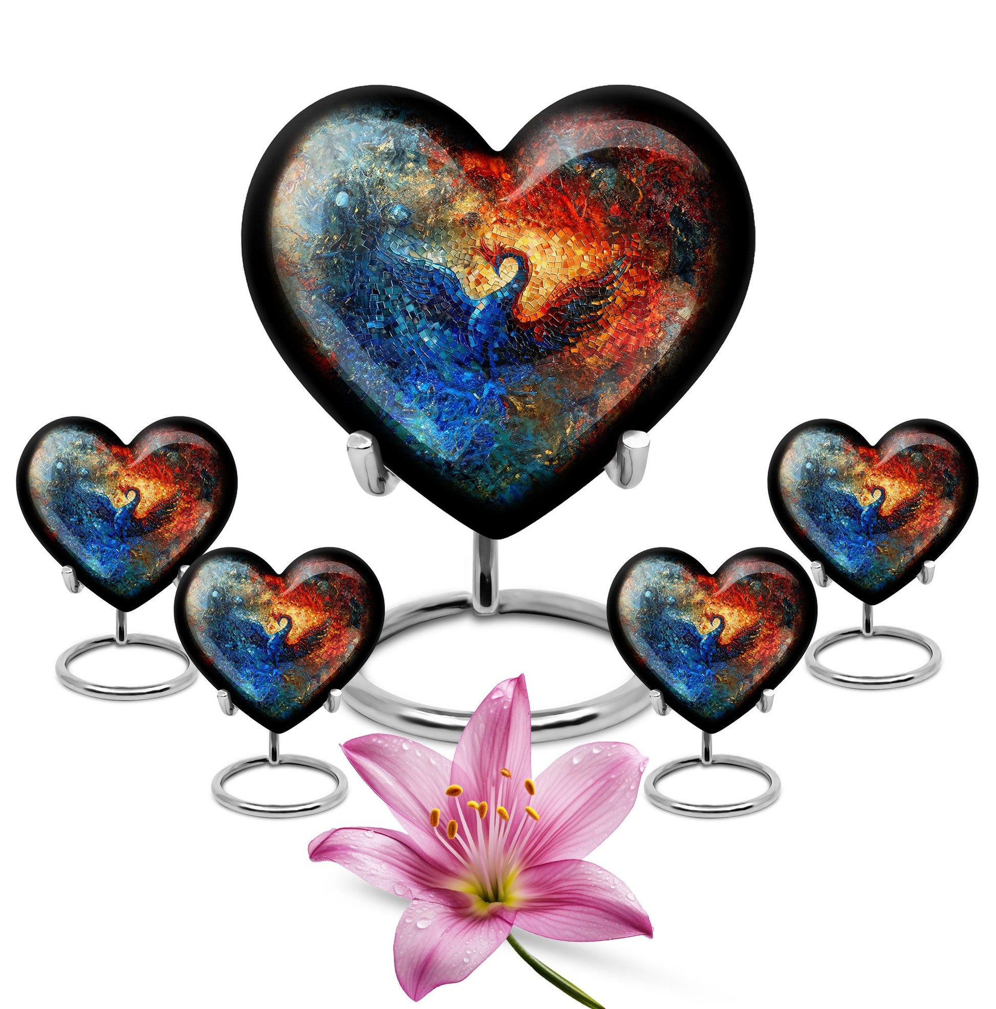 heart-shaped Phoenix Urn