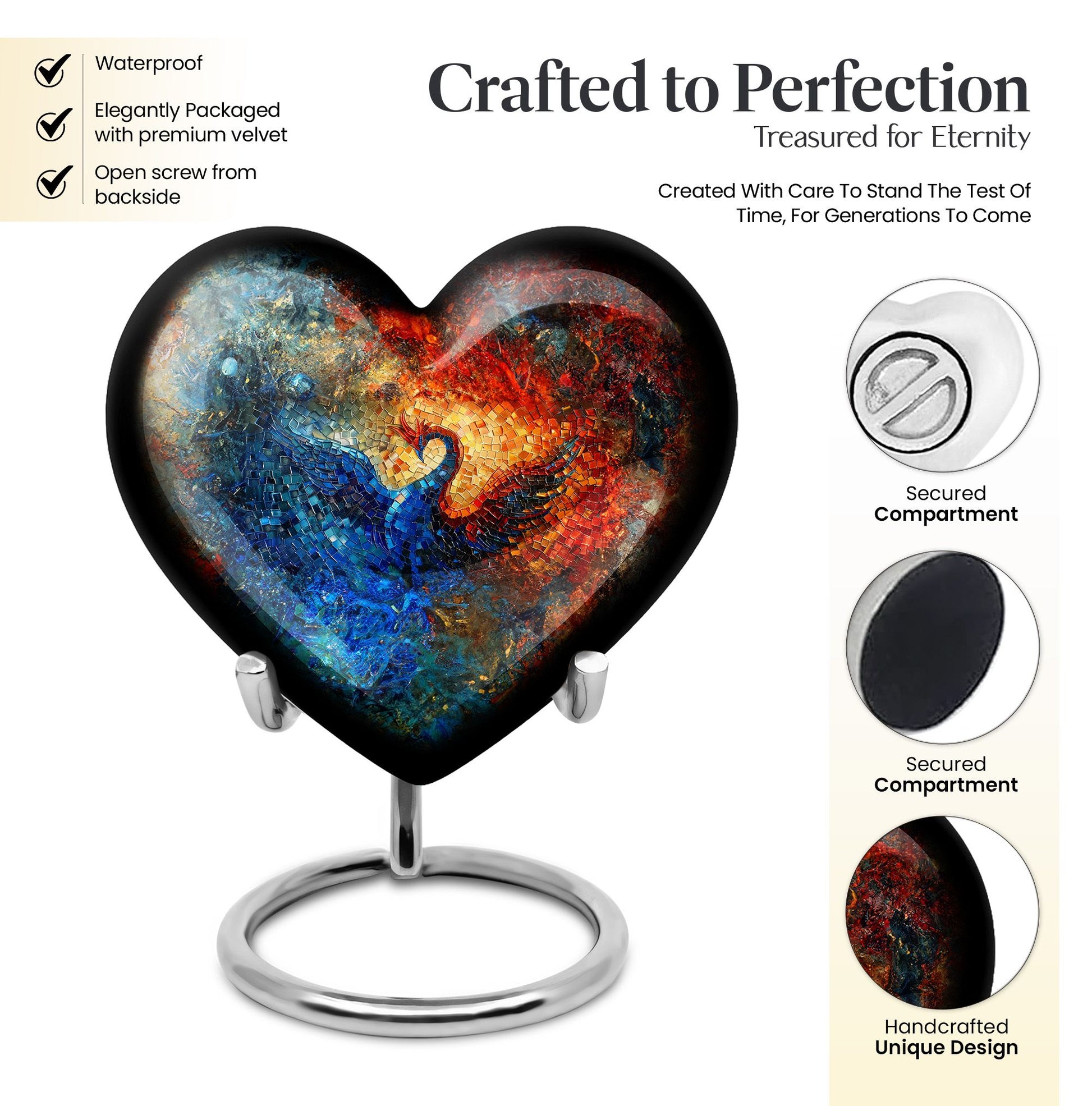 heart-shaped Phoenix Urn