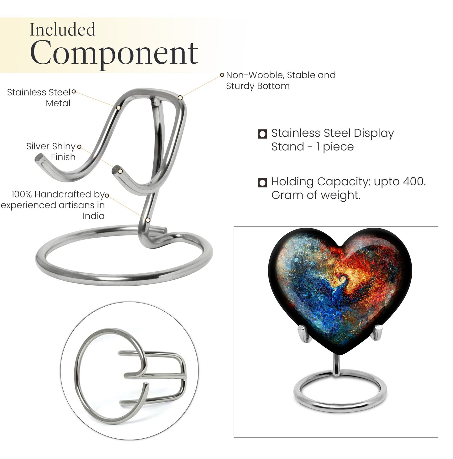 heart-shaped Phoenix Urn