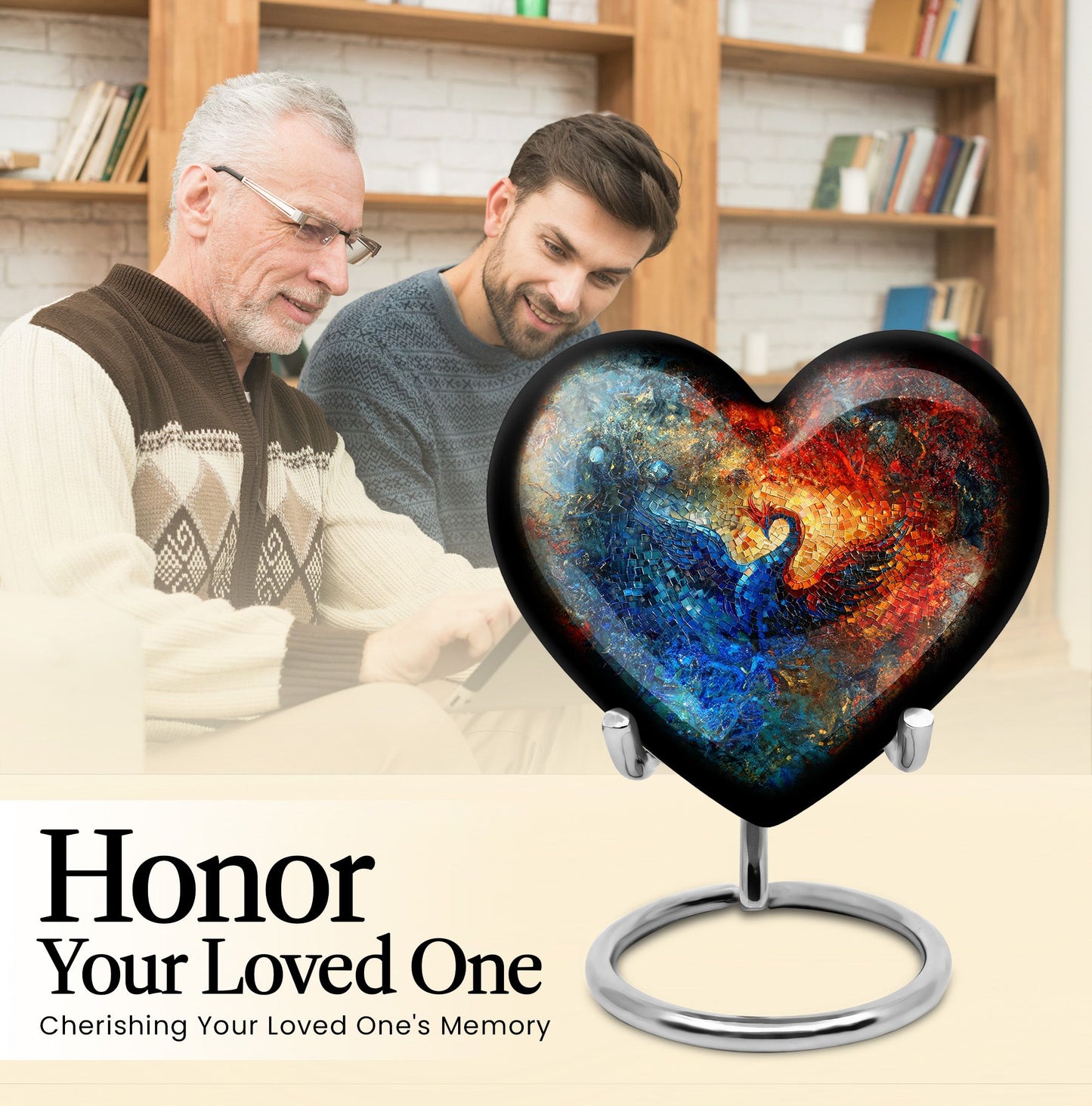 heart-shaped Phoenix Urn