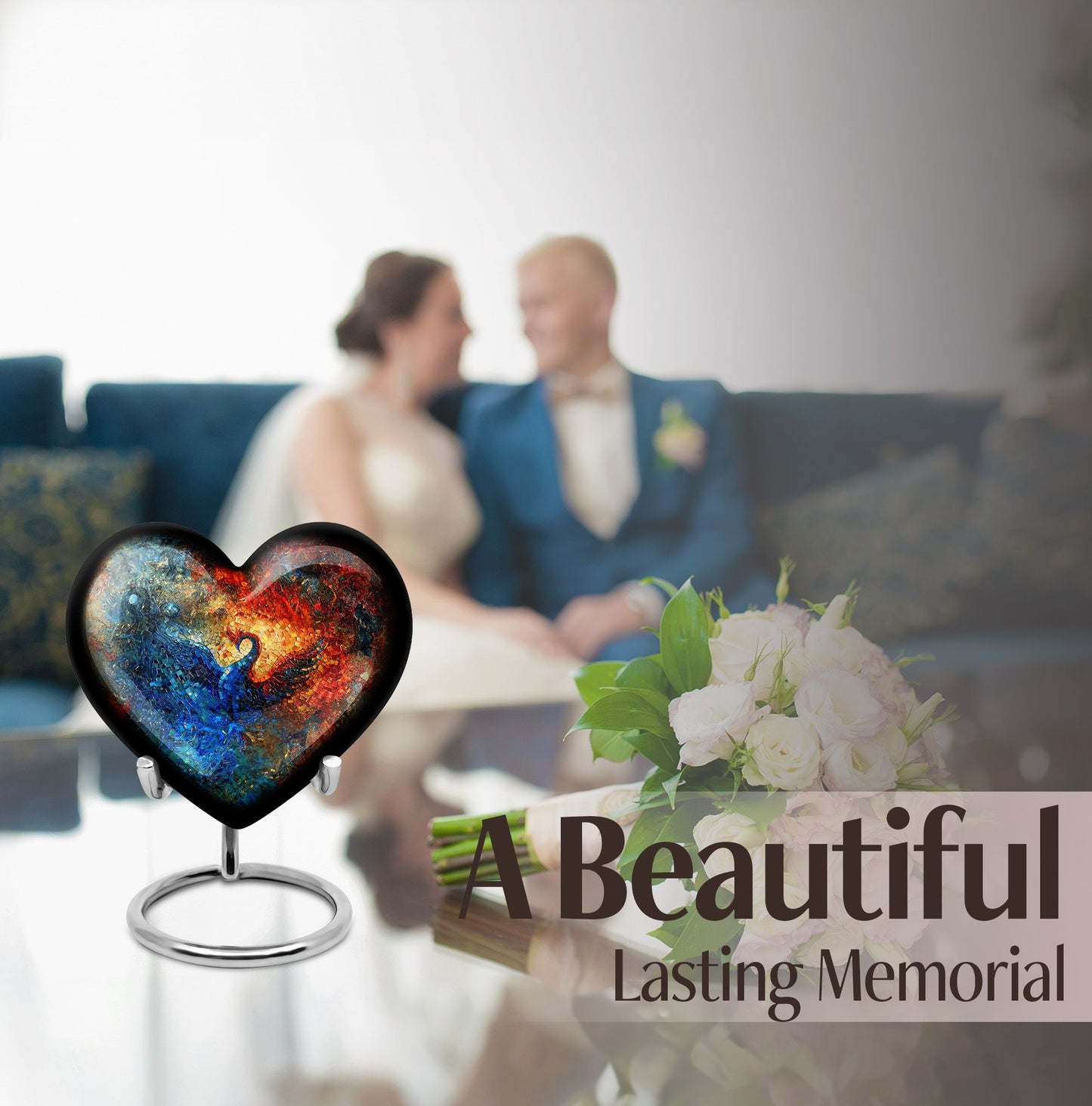 heart-shaped Phoenix Urn