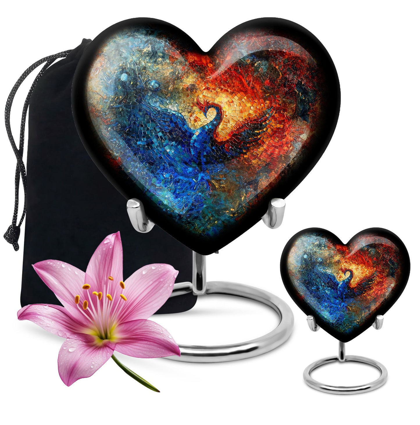 heart-shaped Phoenix Urn