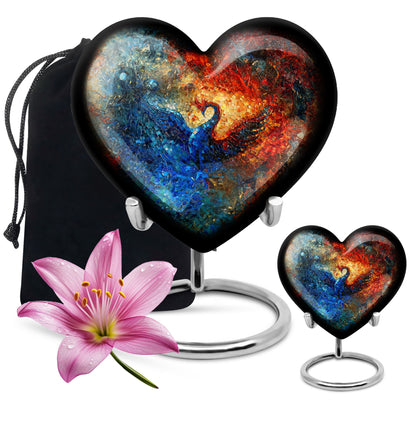 heart-shaped Phoenix Urn