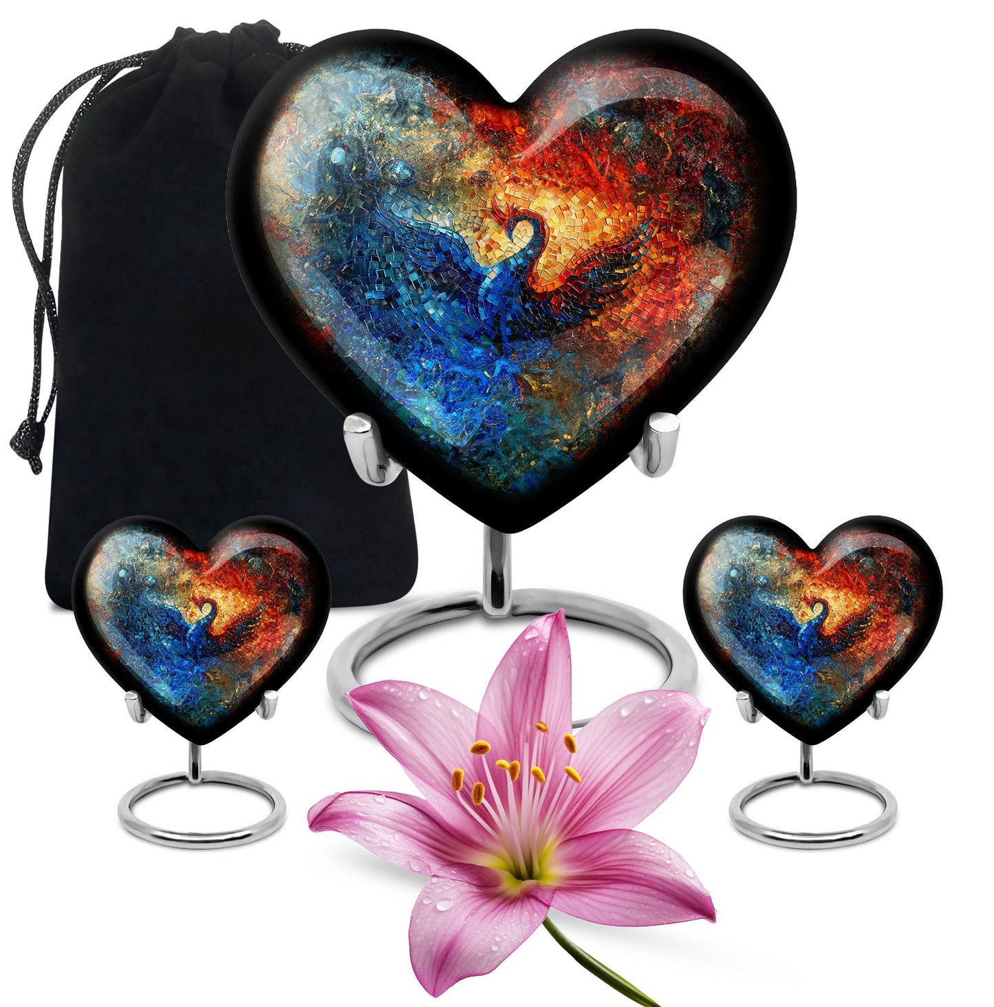 heart-shaped Phoenix Urn