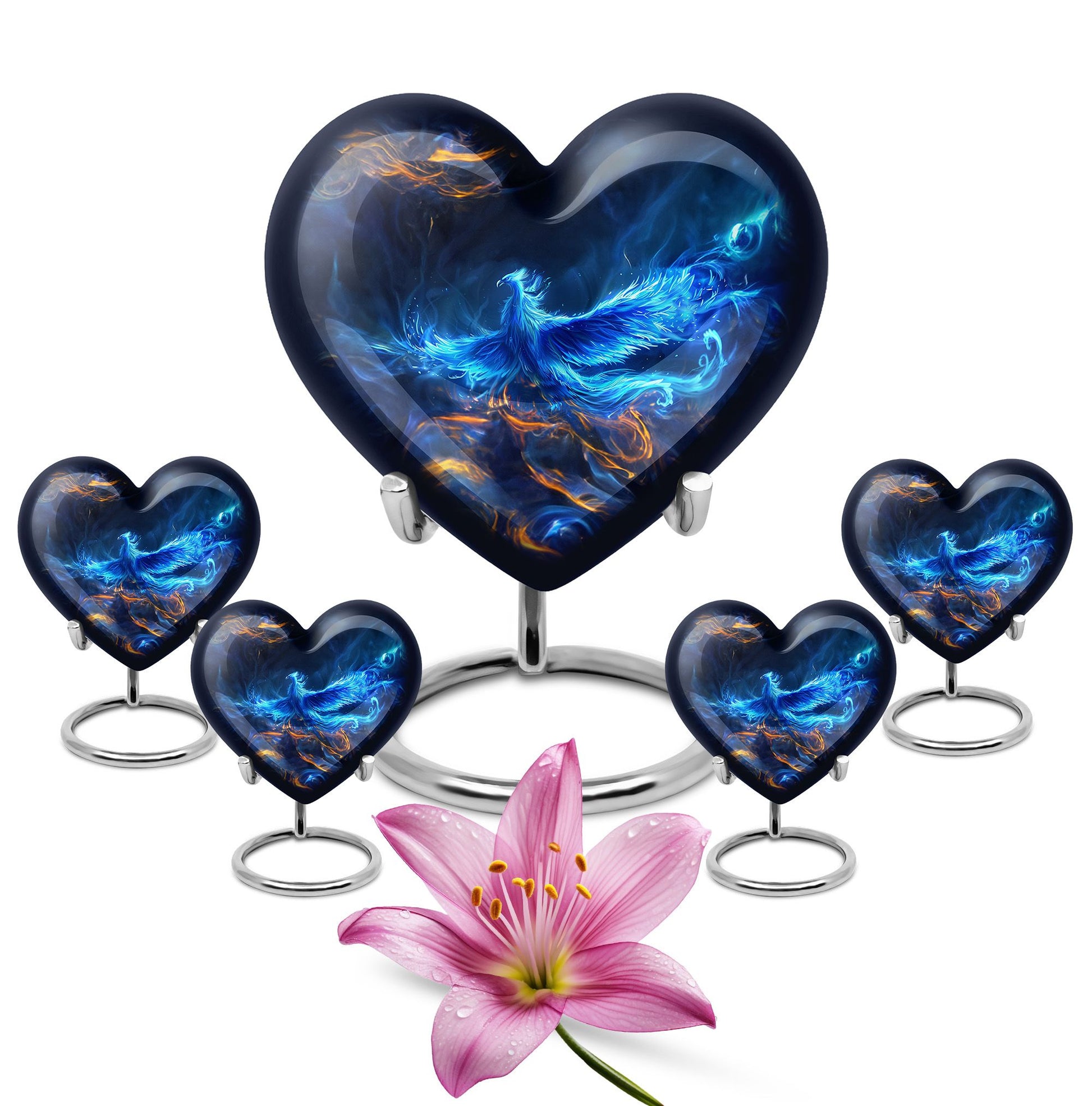 Phoenix Urn Heart design