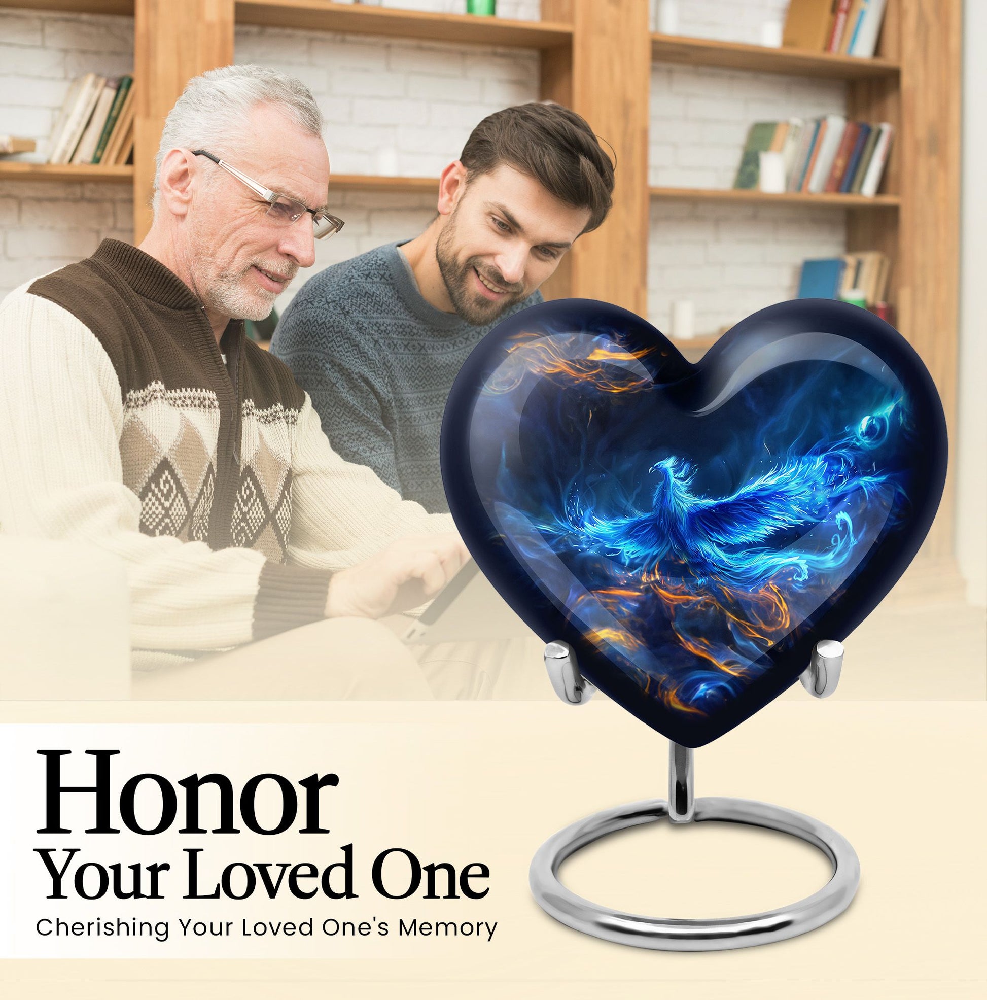 Phoenix Urn Heart design