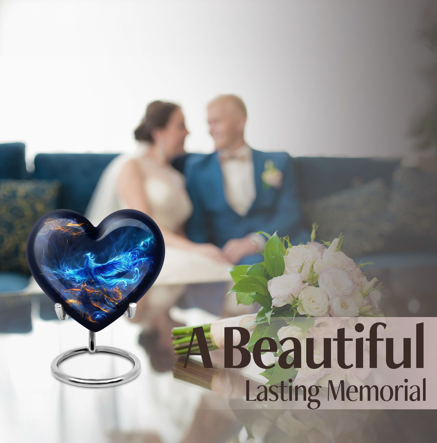 Phoenix Urn Heart design