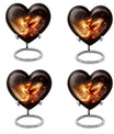 10-inch Phoenix Heart Urn, aluminum cremation personalized urn for adult human ashes