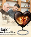 10-inch Phoenix Heart Urn, aluminum cremation personalized urn for adult human ashes