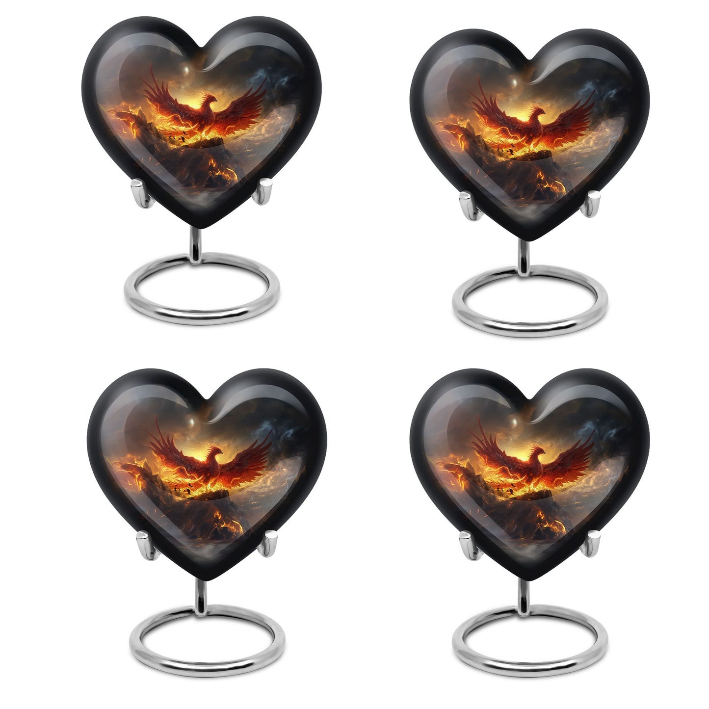 abstract heart-shaped Phoenix urn.