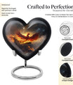 abstract heart-shaped Phoenix urn.