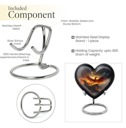 abstract heart-shaped Phoenix urn.