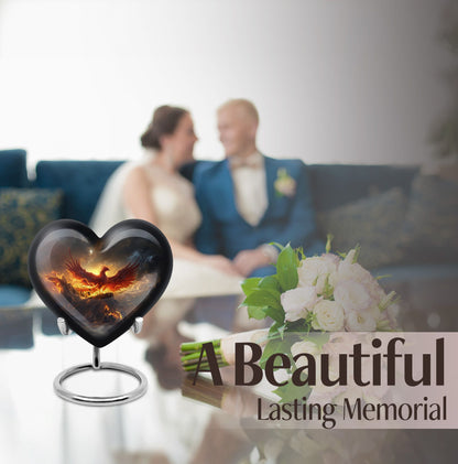 abstract heart-shaped Phoenix urn.
