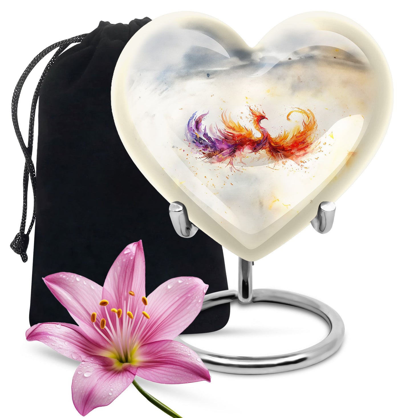 Phoenix Heart Urn for mom