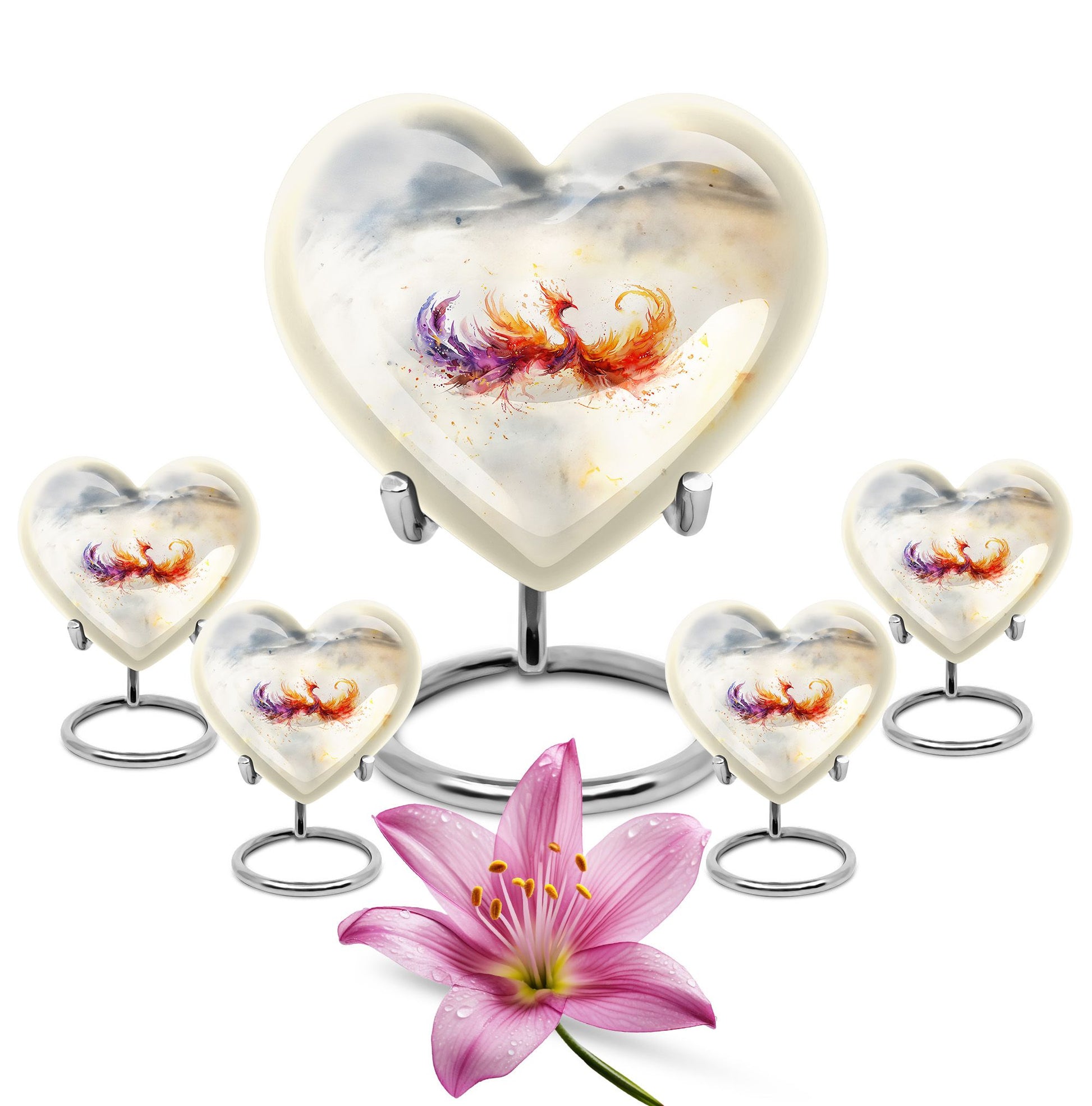 Phoenix Heart Urn for mom