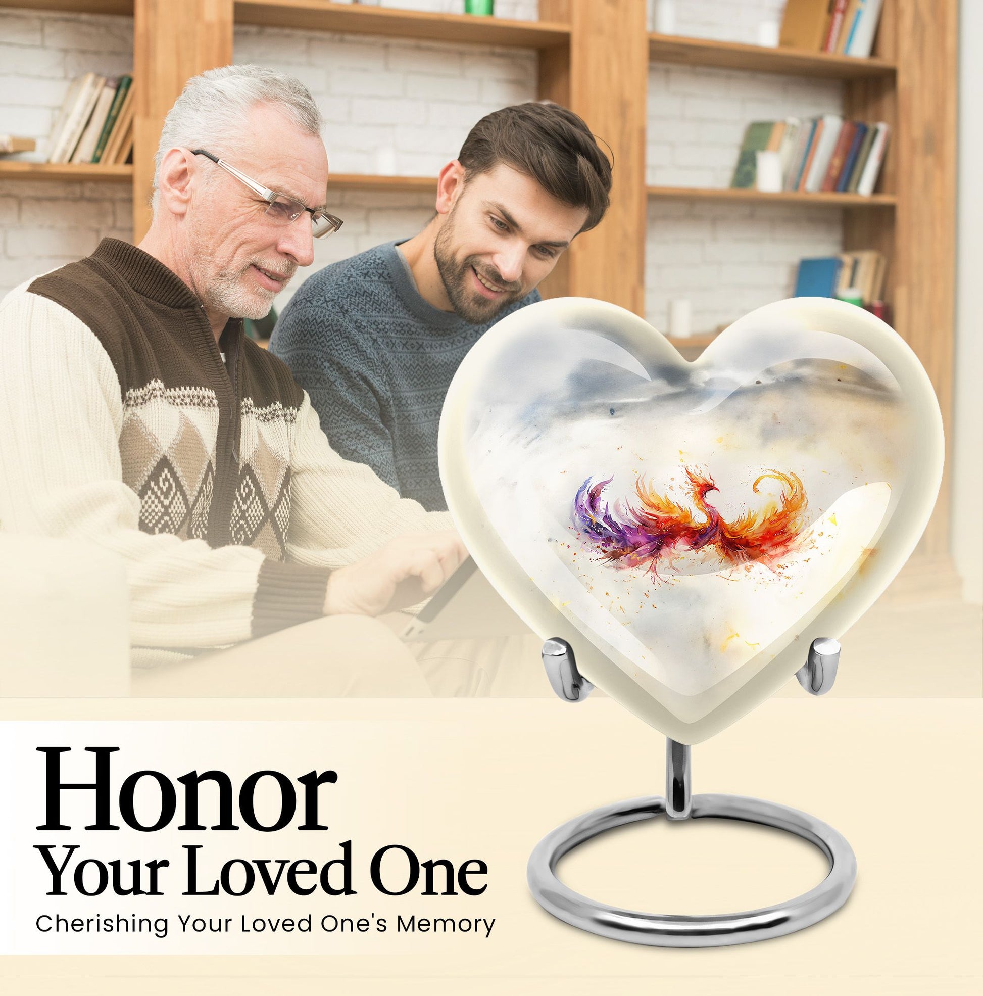 Phoenix Heart Urn for mom