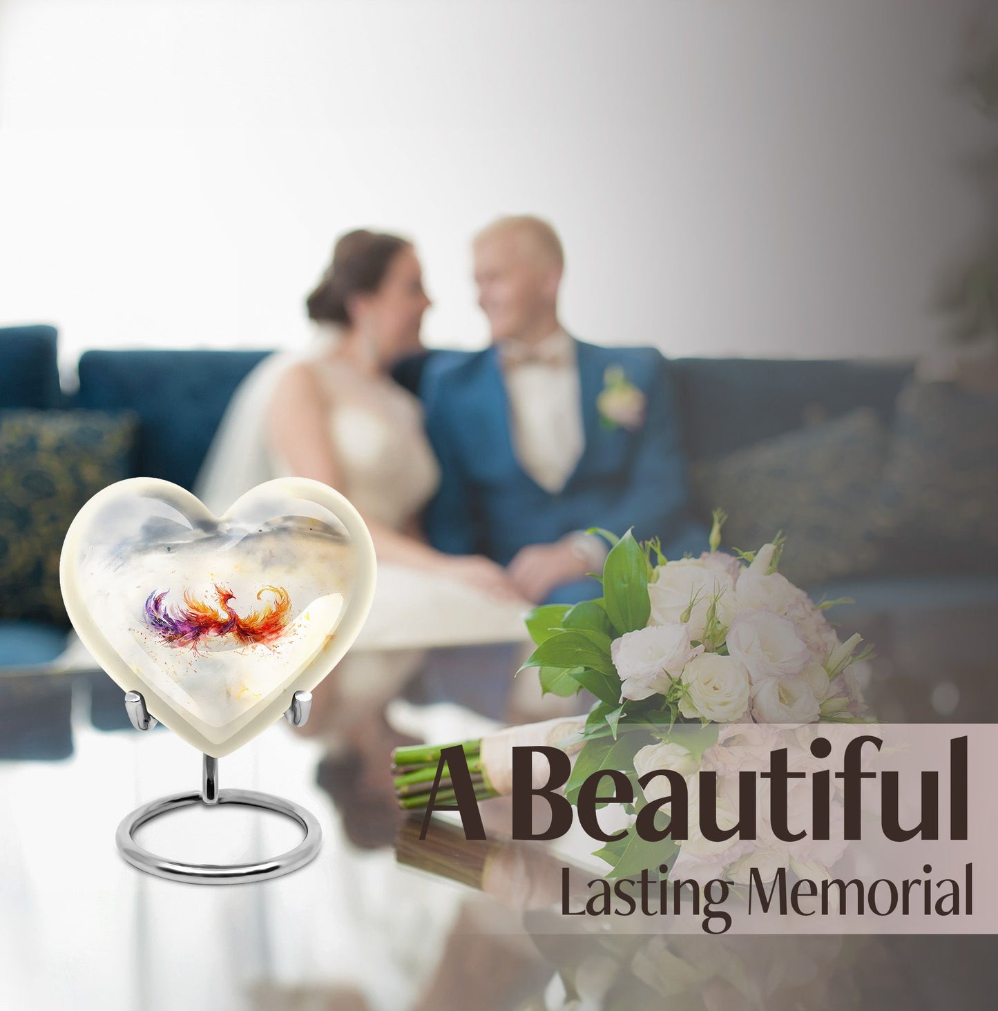Phoenix Heart Urn for mom