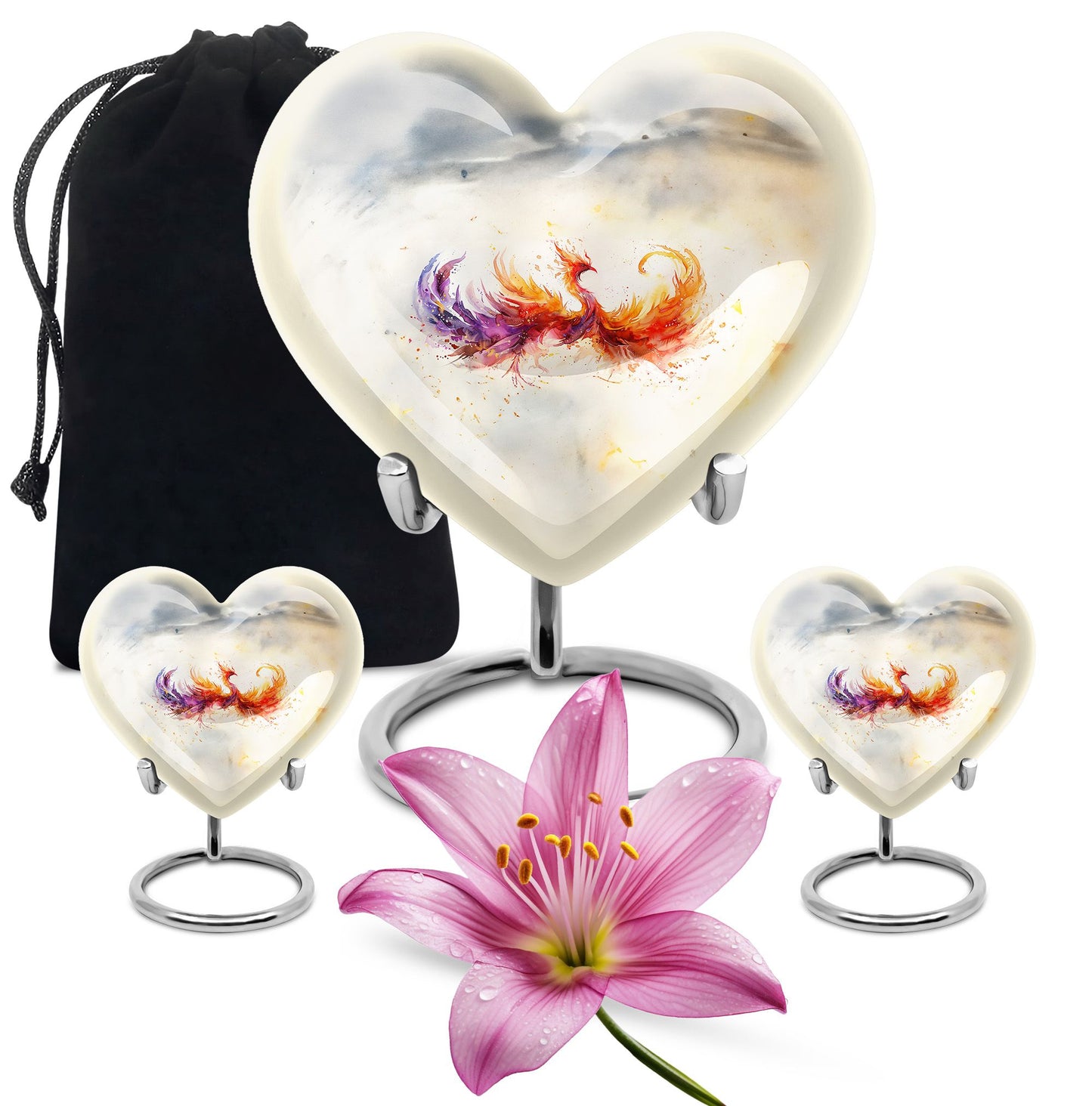 Phoenix Heart Urn for mom