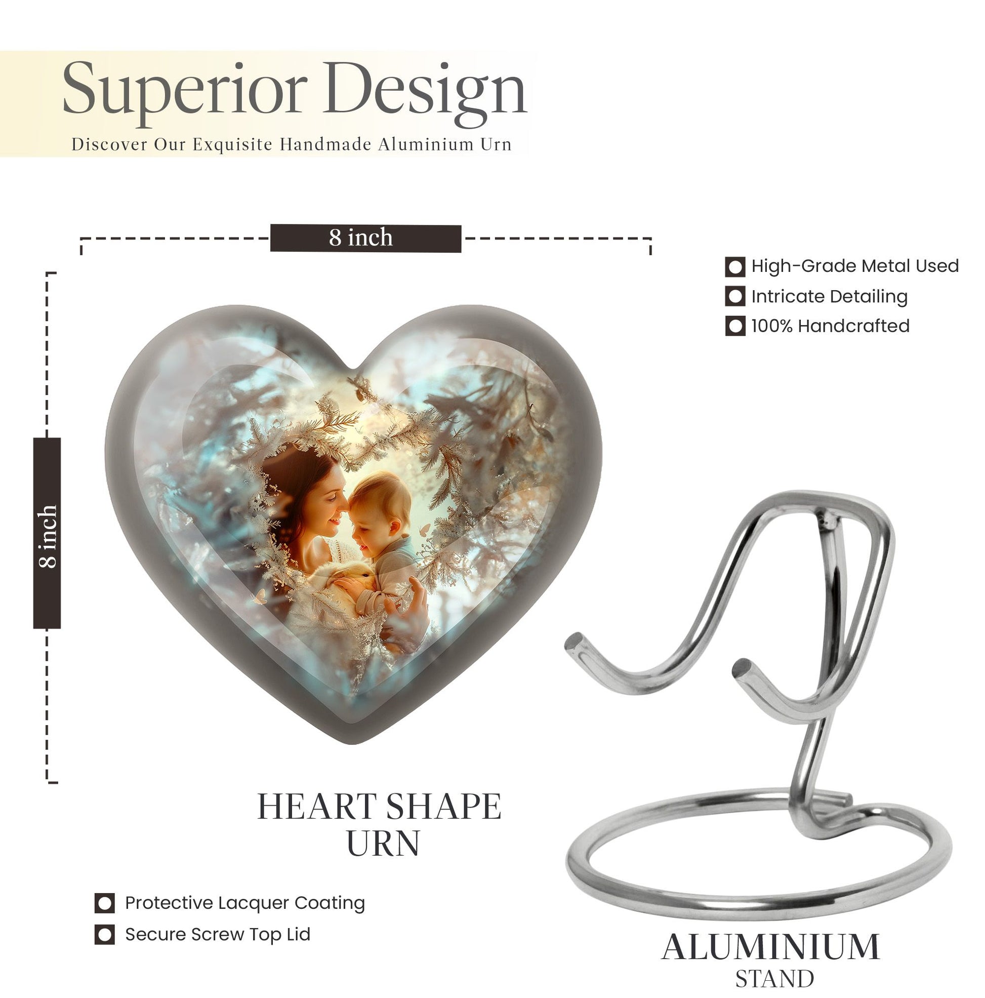 Mother Love Urn, Heart-shaped
