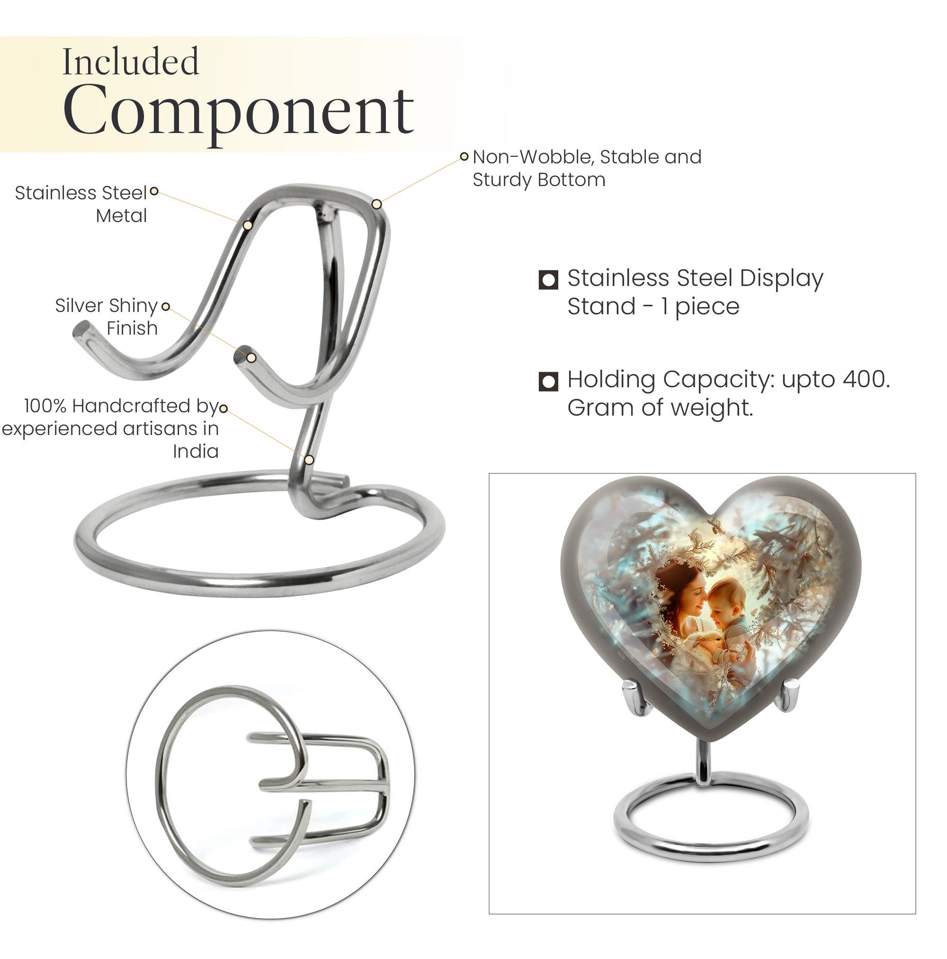 Mother Love Urn, Heart-shaped