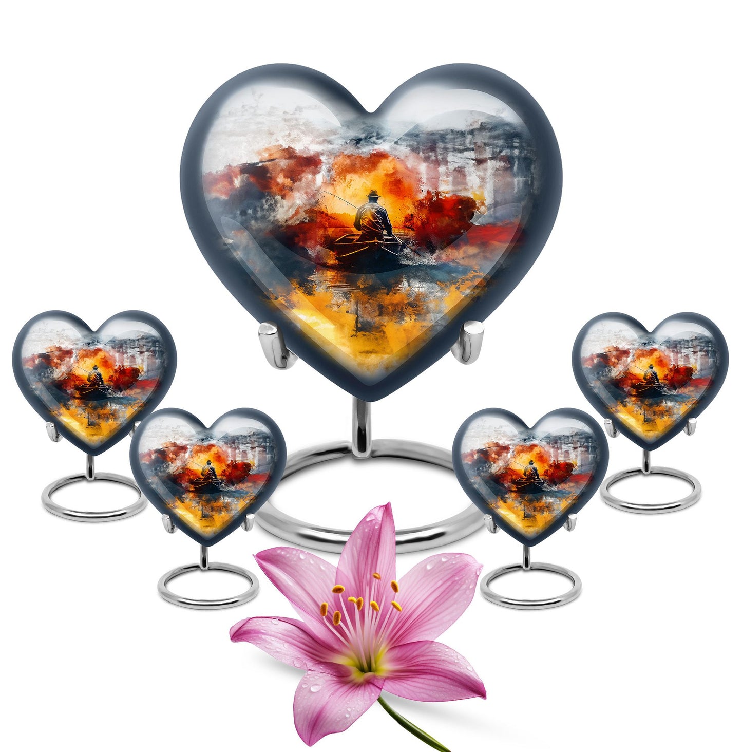 10-inch heart shaped mother love urn for adult ashes, customizable name options