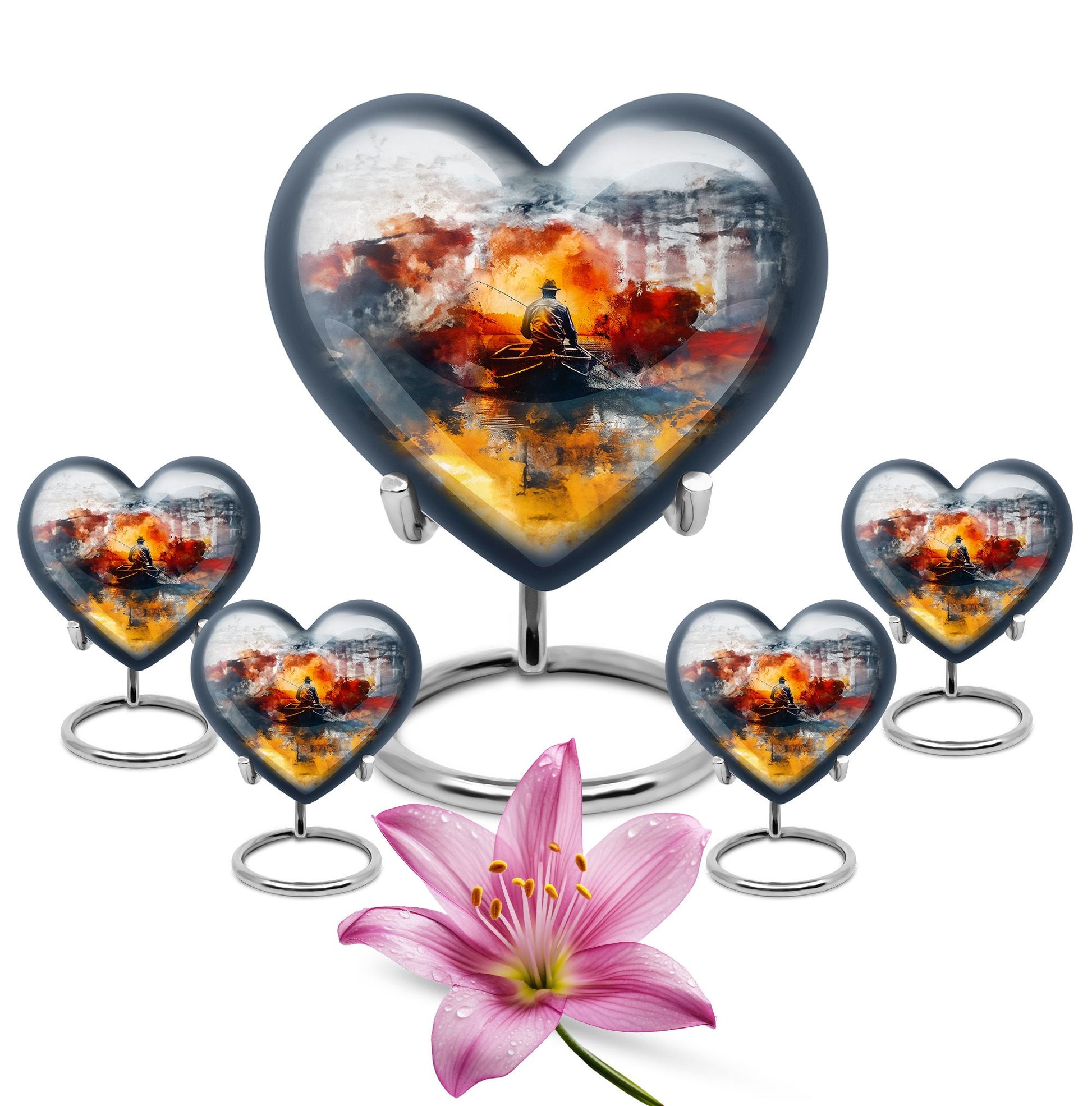 10-inch heart shaped mother love urn for adult ashes, customizable name options