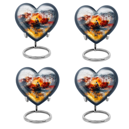 10-inch heart shaped mother love urn for adult ashes, customizable name options