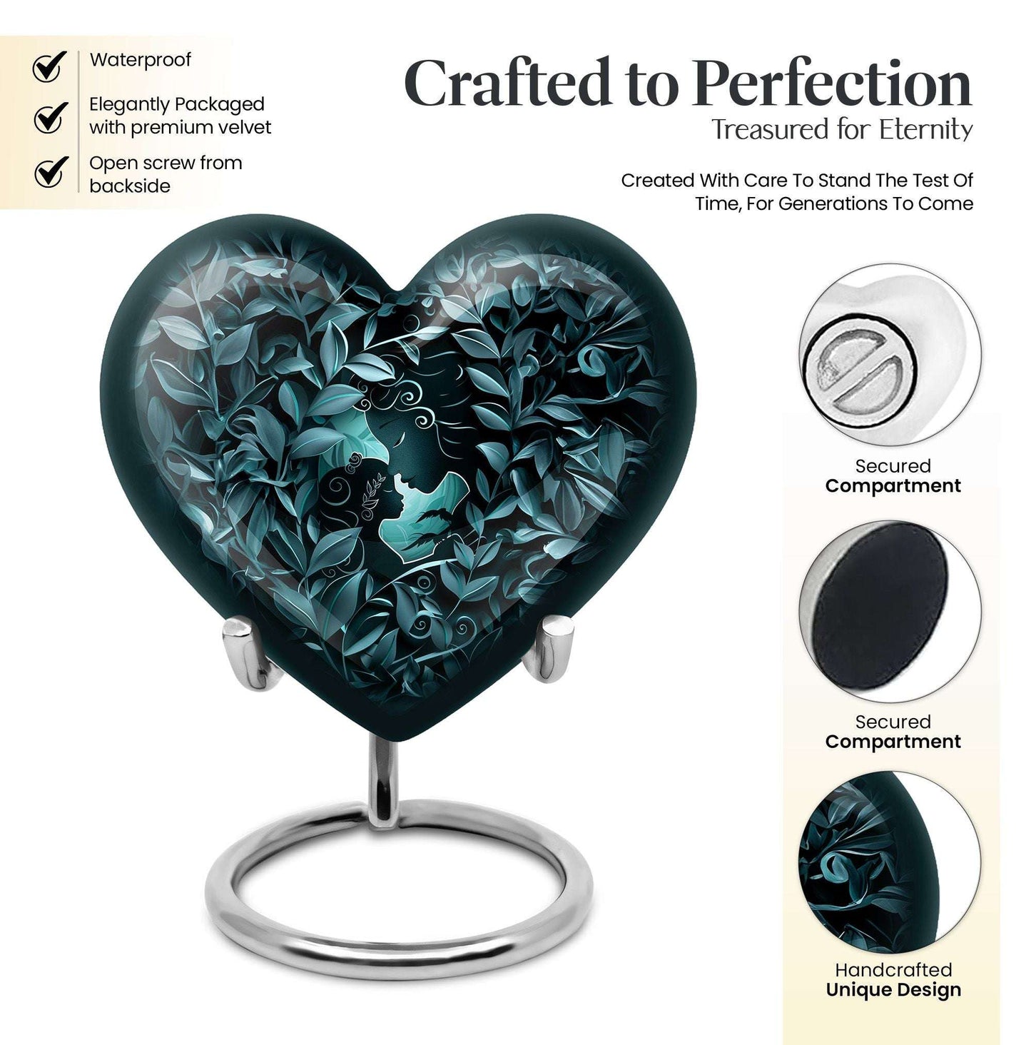 large Mother Love Heart Urn