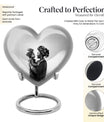 Mother Love heart Urn, a memorial urn