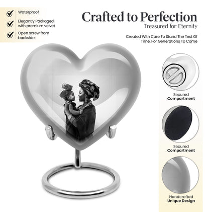 Mother Love heart Urn, a memorial urn
