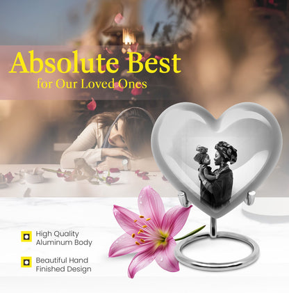 Mother Love heart Urn, a memorial urn