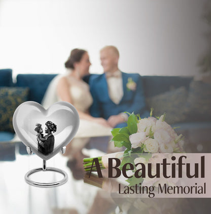 Mother Love heart Urn, a memorial urn
