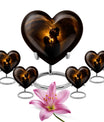 heart designed mother love urn