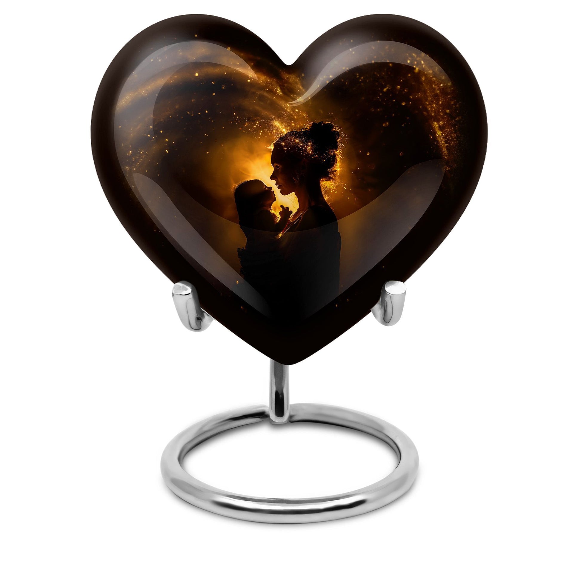 heart designed mother love urn