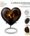 heart designed mother love urn