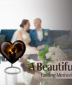 heart designed mother love urn