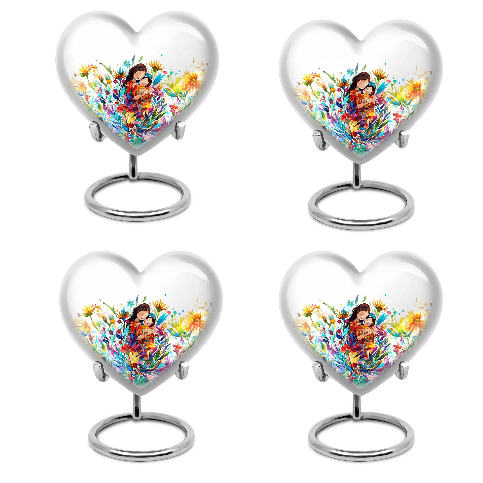 Mother Love Urn for Human Ashes – Colorful Mother's Art Memorial Urn