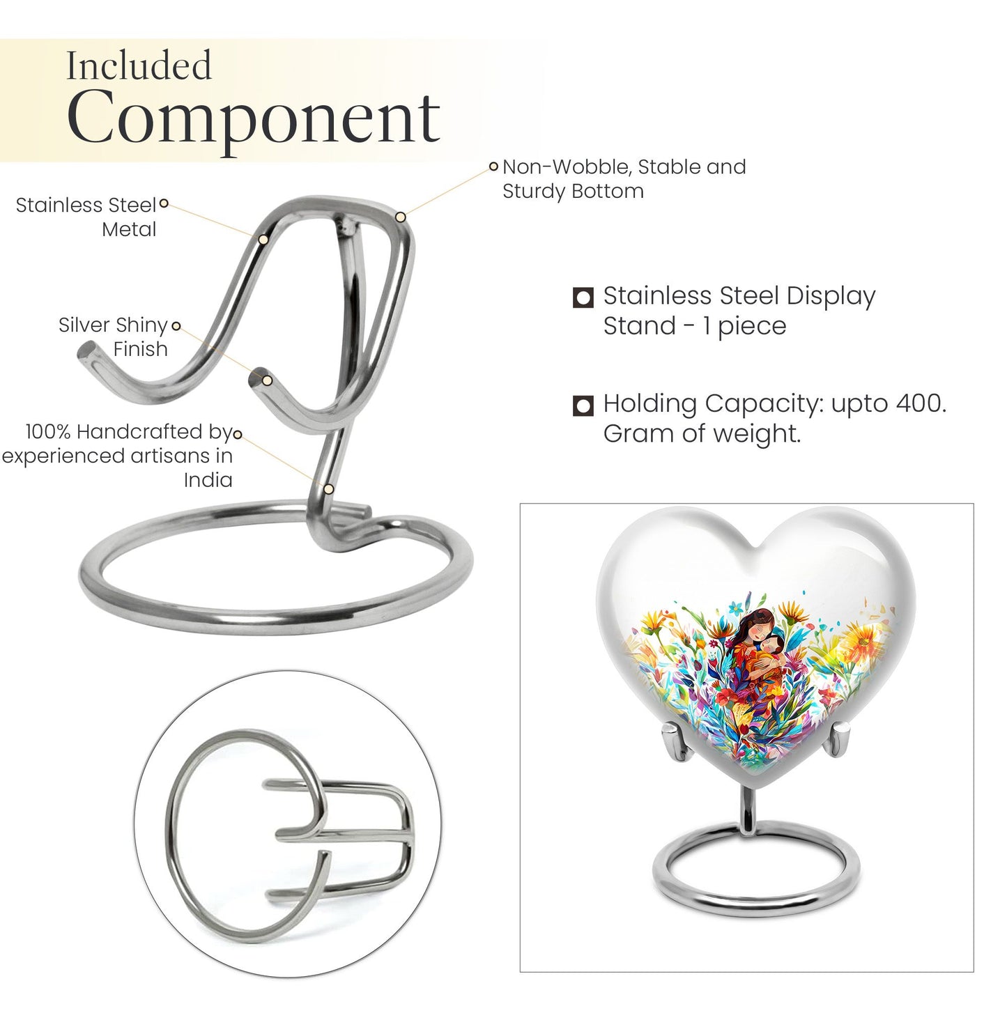 Heart shaped mother love Urn