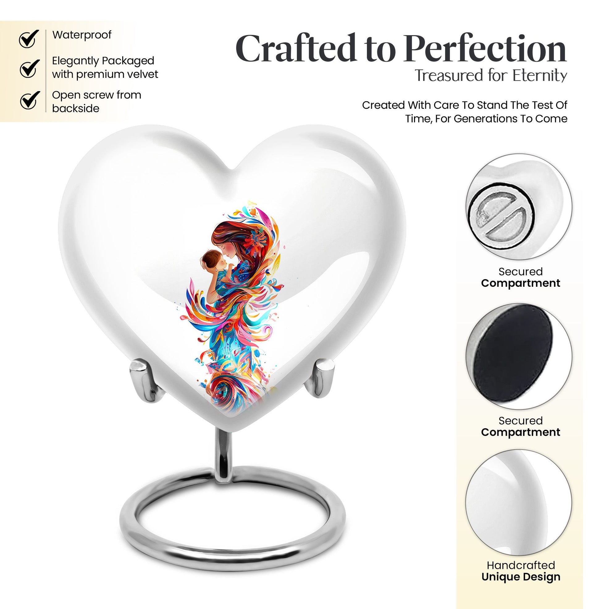 Mother Love Heart Urn,