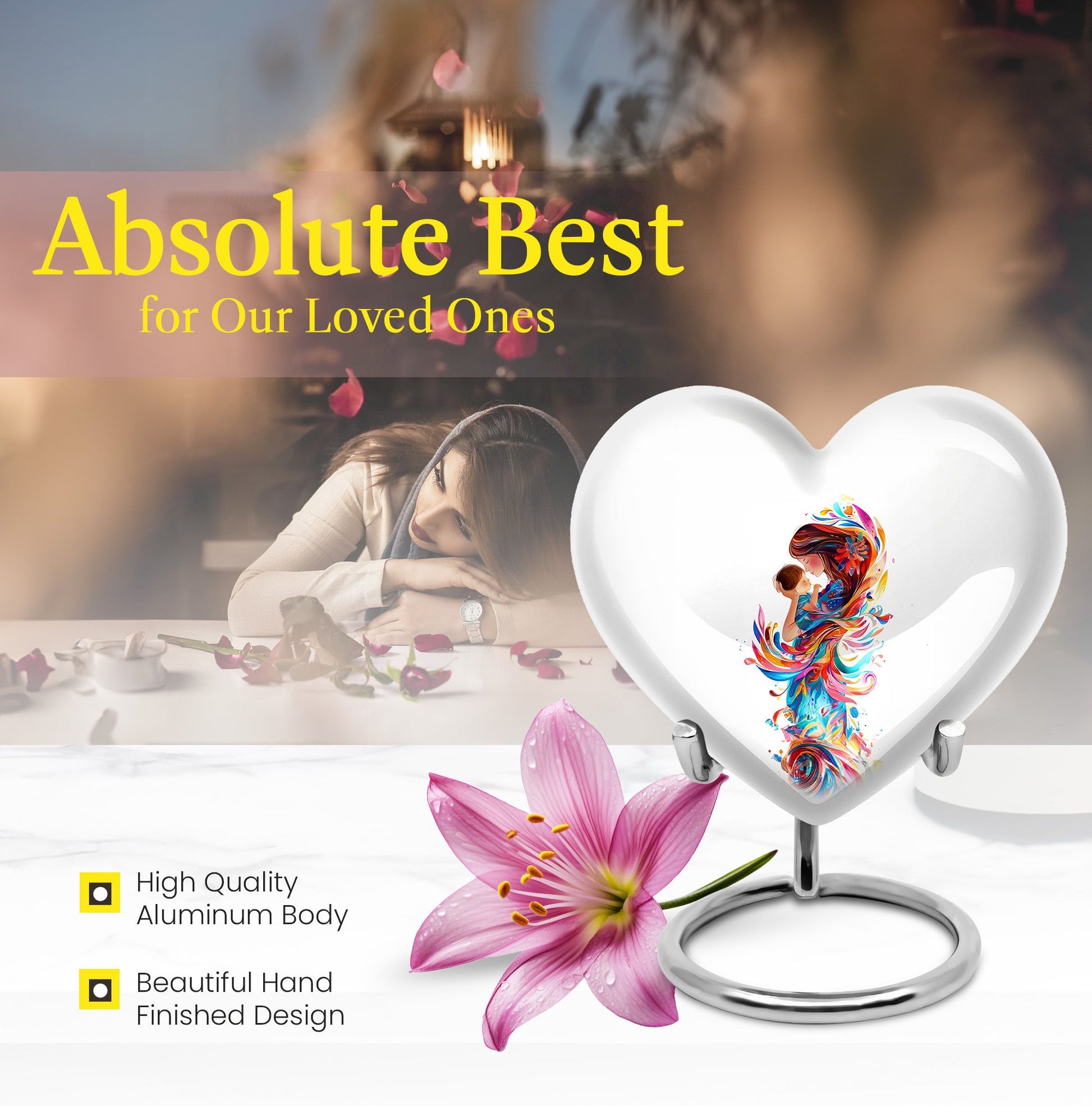 Mother Love Heart Urn,