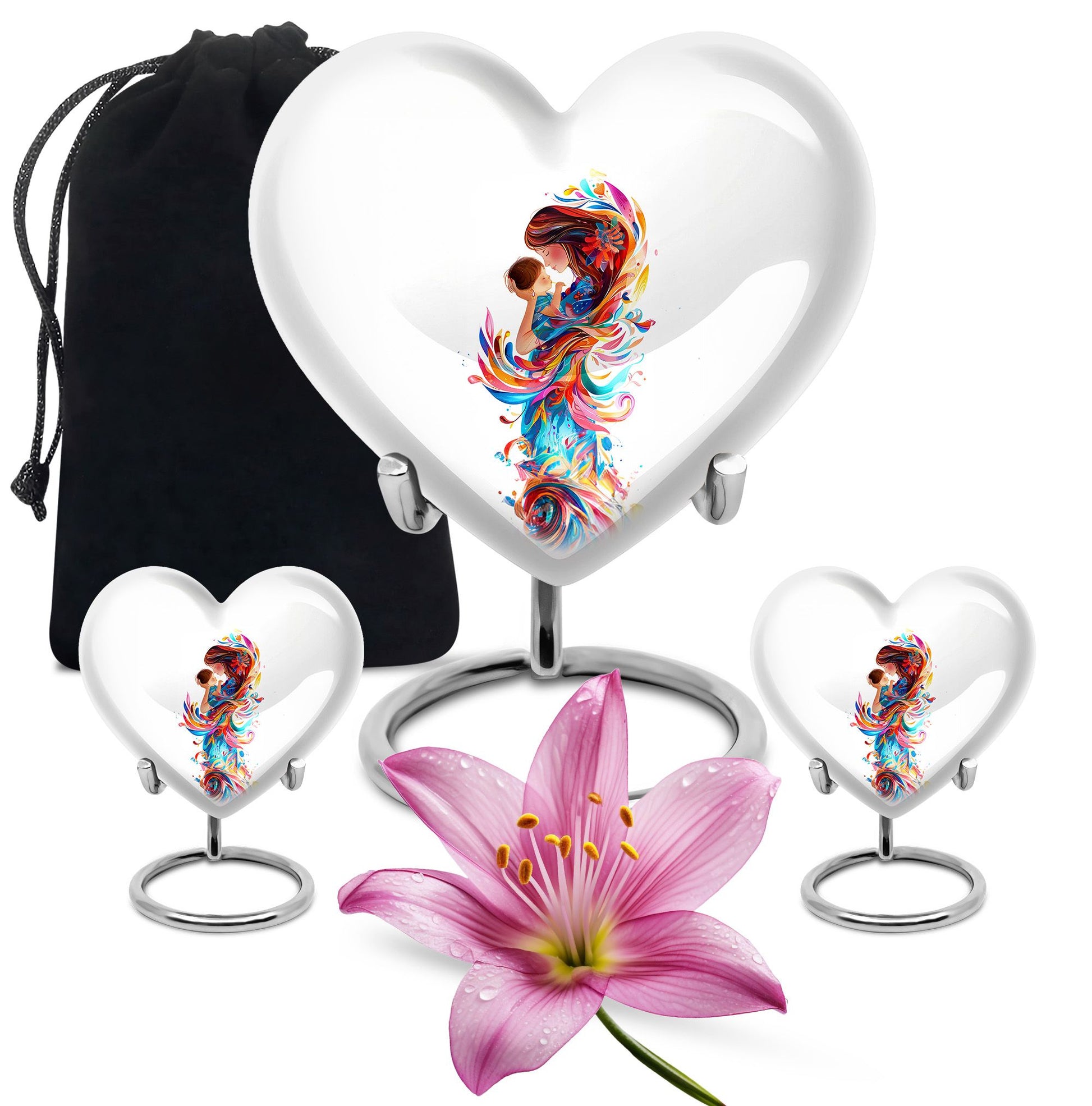 Mother's Love Artwork Urn - Mother Artistic Memorial Urn For Women