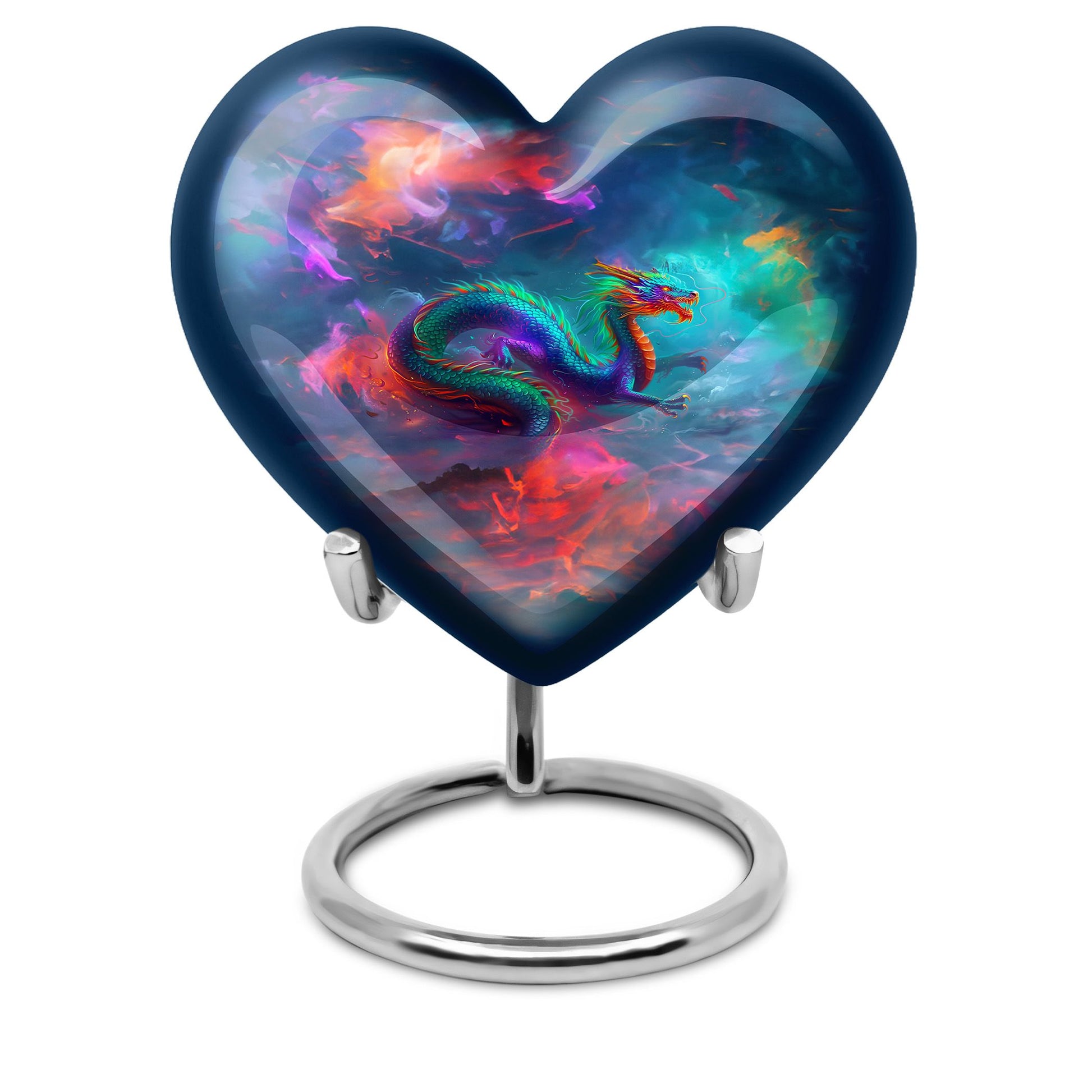 Colorful Dragon Small Urns For Women - Majestic Dragon Memorial Urn