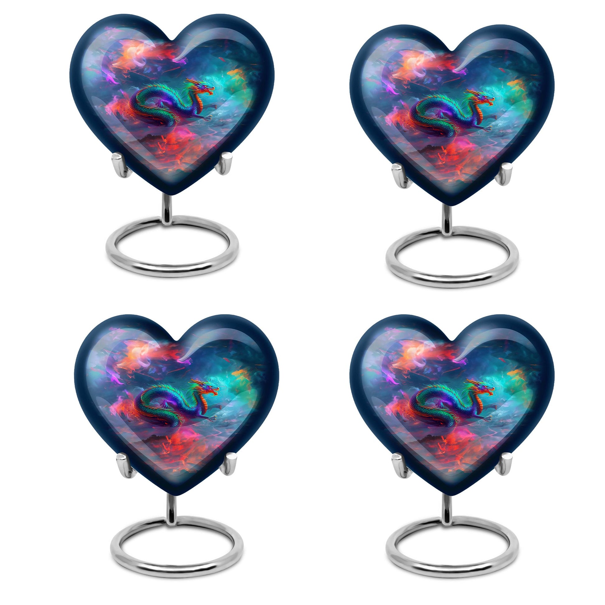 Colorful Dragon Small Urns For Women - Majestic Dragon Memorial Urn